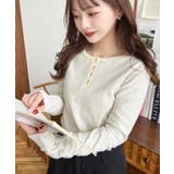 前後2WAY袖くしゅくしゅヘンリーネックボーダーロンT | moment+ | 詳細画像12