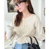 前後2WAY袖くしゅくしゅヘンリーネックボーダーロンT | moment+ | 詳細画像14