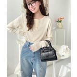 前後2WAY袖くしゅくしゅヘンリーネックボーダーロンT | moment+ | 詳細画像16