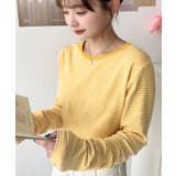 前後2WAY袖くしゅくしゅヘンリーネックボーダーロンT | moment+ | 詳細画像2