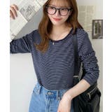 前後2WAY袖くしゅくしゅヘンリーネックボーダーロンT | moment+ | 詳細画像48