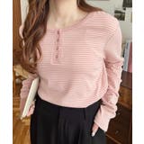 前後2WAY袖くしゅくしゅヘンリーネックボーダーロンT | moment+ | 詳細画像50