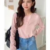 前後2WAY袖くしゅくしゅヘンリーネックボーダーロンT | moment+ | 詳細画像53