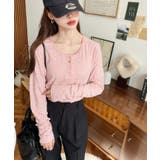 前後2WAY袖くしゅくしゅヘンリーネックボーダーロンT | moment+ | 詳細画像57