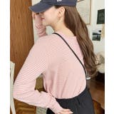 前後2WAY袖くしゅくしゅヘンリーネックボーダーロンT | moment+ | 詳細画像61