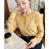 前後2WAY袖くしゅくしゅヘンリーネックボーダーロンT | moment+ | 詳細画像7