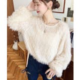 裾バルーンフリンジ長袖プルオーバー | moment+ | 詳細画像2 