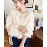 裾バルーンフリンジ長袖プルオーバー | moment+ | 詳細画像3 