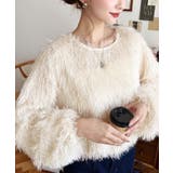 裾バルーンフリンジ長袖プルオーバー | moment+ | 詳細画像4 