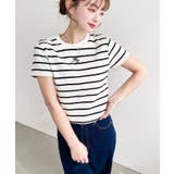 ワンポイント刺繍半袖チビTシャツ | moment+ | 詳細画像27 