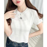 ワンポイント刺繍半袖チビTシャツ | moment+ | 詳細画像4 
