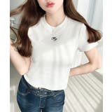 ワンポイント刺繍半袖チビTシャツ | moment+ | 詳細画像7 