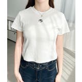 ワンポイント刺繍半袖チビTシャツ | moment+ | 詳細画像8 
