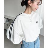 ワンポイント刺繍配色カラーライン入りロンT 綿100%天竺 | moment+ | 詳細画像22