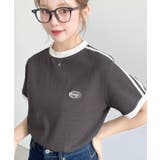 ワンポイント刺繍配色カラーライン半袖Tシャツ綿100%天竺. | moment+ | 詳細画像12