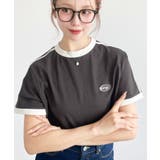ワンポイント刺繍配色カラーライン半袖Tシャツ綿100%天竺. | moment+ | 詳細画像13