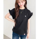 U.S.POLO ASSN.ワンポイント刺繍ショルダーフリル Tシャツ | moment+ | 詳細画像15 