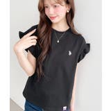U.S.POLO ASSN.ワンポイント刺繍ショルダーフリル Tシャツ | moment+ | 詳細画像16 