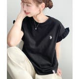 U.S.POLO ASSN.ワンポイント刺繍ショルダーフリル Tシャツ | moment+ | 詳細画像19 