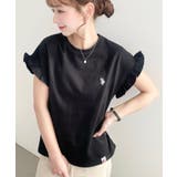 U.S.POLO ASSN.ワンポイント刺繍ショルダーフリル Tシャツ | moment+ | 詳細画像20 