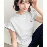 U.S.POLO ASSN.ワンポイント刺繍ショルダーフリル Tシャツ | moment+ | 詳細画像24 