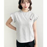 U.S.POLO ASSN.ワンポイント刺繍ショルダーフリル Tシャツ | moment+ | 詳細画像25 