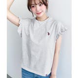 U.S.POLO ASSN.ワンポイント刺繍ショルダーフリル Tシャツ | moment+ | 詳細画像29 