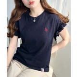 U.S.POLO ASSN.ワンポイント刺繍ショルダーフリル Tシャツ | moment+ | 詳細画像31 