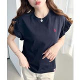 U.S.POLO ASSN.ワンポイント刺繍ショルダーフリル Tシャツ | moment+ | 詳細画像32 