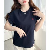 U.S.POLO ASSN.ワンポイント刺繍ショルダーフリル Tシャツ | moment+ | 詳細画像34 