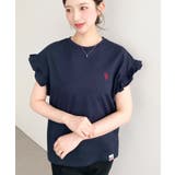 U.S.POLO ASSN.ワンポイント刺繍ショルダーフリル Tシャツ | moment+ | 詳細画像35 