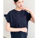 U.S.POLO ASSN.ワンポイント刺繍ショルダーフリル Tシャツ | moment+ | 詳細画像36 