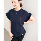 U.S.POLO ASSN.ワンポイント刺繍ショルダーフリル Tシャツ | moment+ | 詳細画像38 