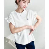 U.S.POLO ASSN.ワンポイント刺繍ショルダーフリル Tシャツ | moment+ | 詳細画像5 