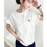 U.S.POLO ASSN.ワンポイント刺繍ショルダーフリル Tシャツ | moment+ | 詳細画像6 