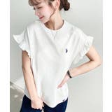 U.S.POLO ASSN.ワンポイント刺繍ショルダーフリル Tシャツ | moment+ | 詳細画像7 