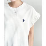 U.S.POLO ASSN.ワンポイント刺繍ショルダーフリル Tシャツ | moment+ | 詳細画像9 
