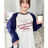 ラグランロゴプリントロンT 綿100％天竺 | moment+ | 詳細画像18 