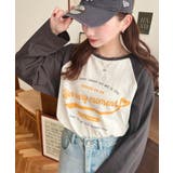 ラグランロゴプリントロンT 綿100％天竺 | moment+ | 詳細画像2 