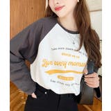 ラグランロゴプリントロンT 綿100％天竺 | moment+ | 詳細画像6 