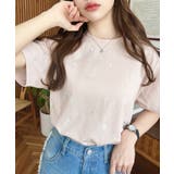 ハート刺繍半袖Tシャツ | moment+ | 詳細画像11 
