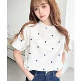 ハート刺繍半袖Tシャツ | moment+ | 詳細画像2 