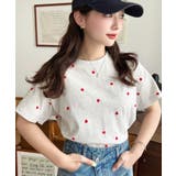 ハート刺繍半袖Tシャツ | moment+ | 詳細画像24 