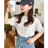 ハート刺繍半袖Tシャツ | moment+ | 詳細画像25 