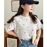 ハート刺繍半袖Tシャツ | moment+ | 詳細画像26 