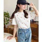 ハート刺繍半袖Tシャツ | moment+ | 詳細画像27 
