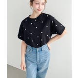ハート刺繍半袖Tシャツ | moment+ | 詳細画像37 