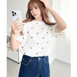 ハート刺繍半袖Tシャツ | moment+ | 詳細画像5 