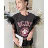 チュールフリルカレッジプリントTシャツ | moment+ | 詳細画像18