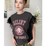 チュールフリルカレッジプリントTシャツ | moment+ | 詳細画像19
